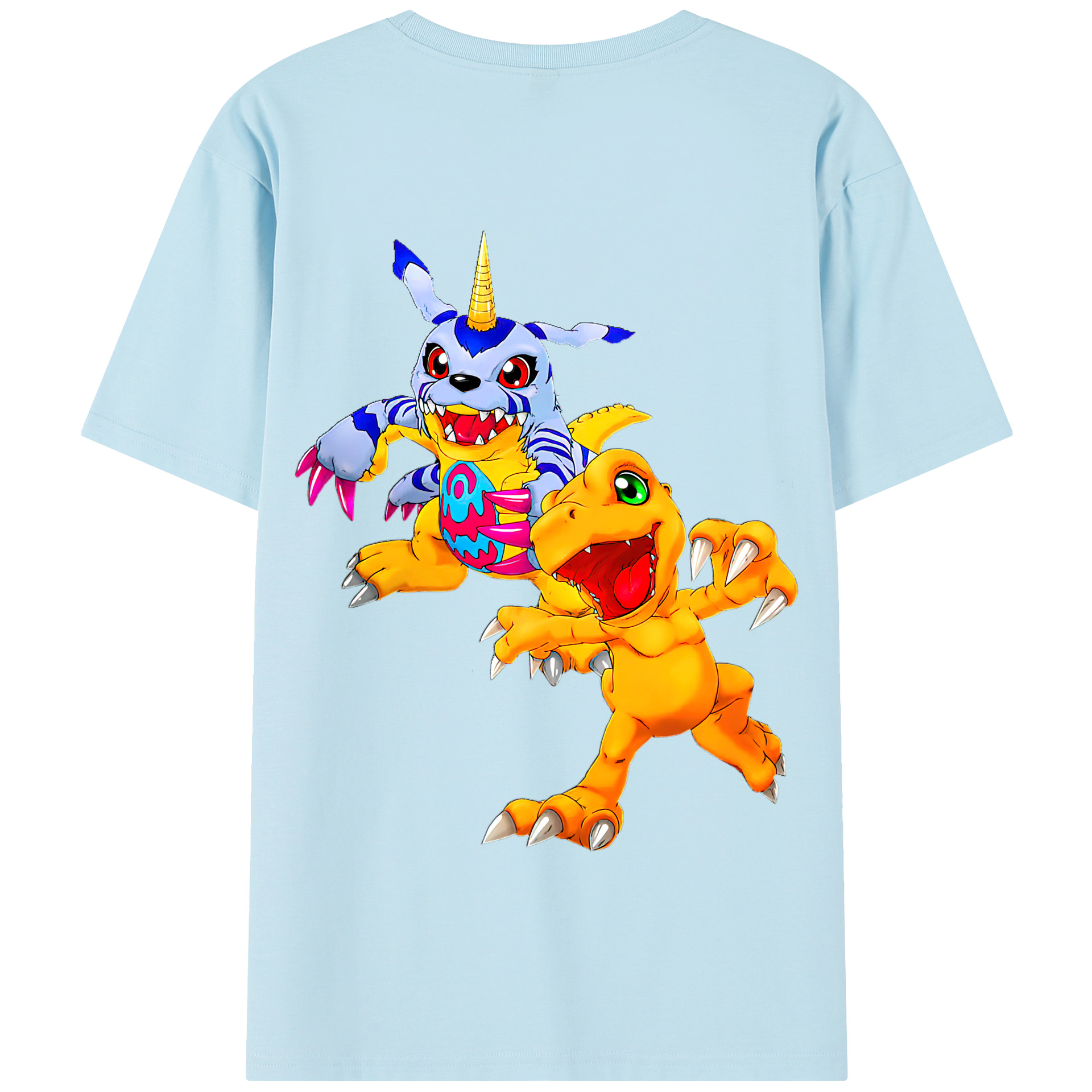 （画像用） Digimon デジタルモンスター/デジモン 綿100％半袖Tシャツ（背面プリント）